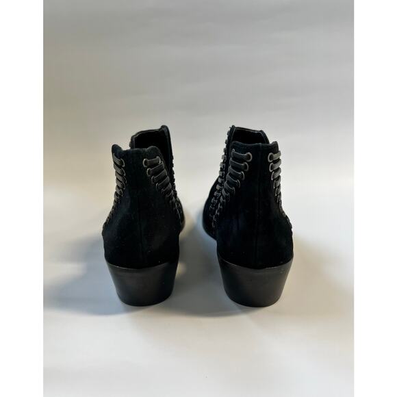 Vince Camuto Pevista Booties Ankle Boots Block Suede Black Women's Size 7.5 - Picture 7 of 7